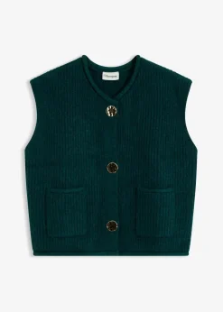 Strickweste mit dekorativen Knöpfen