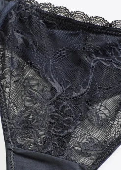 String mit zarter Spitze und Glanzeffekt