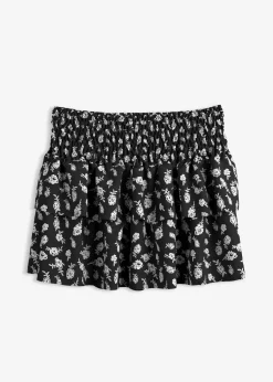 Stufenrock aus strukturiertem Crinkle