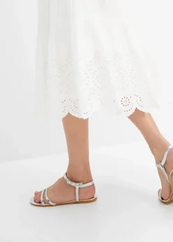 Stufenrock mit Lochstickerei