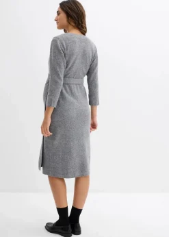 Superweiches Umstands- und Stillstrickkleid mit 3/4 Ärmeln