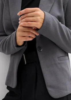 Sweatblazer mit fließender Viskose