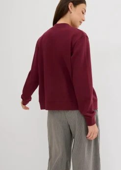 Sweatjacke mit Knopfleiste