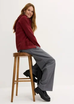 Sweatjacke mit Strickkapuze und Tasche