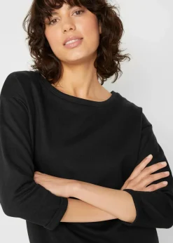 Sweatkleid, 3/4 Arm, innen weich angerauht