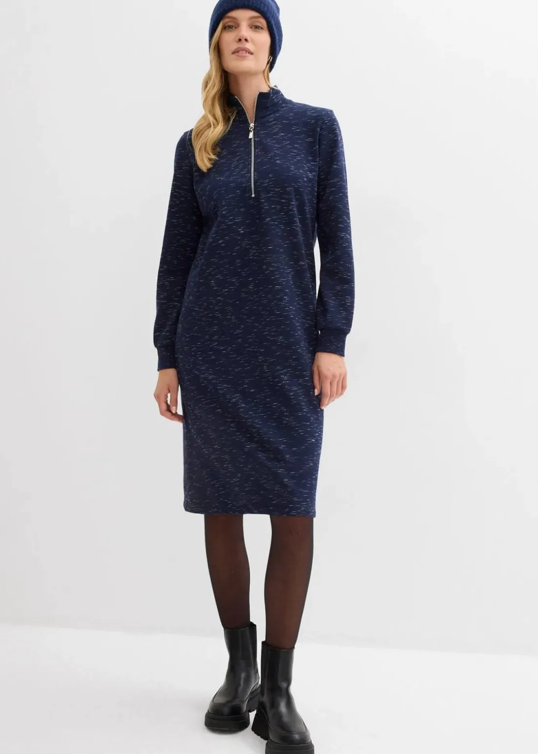 Sweatkleid mit Troyer