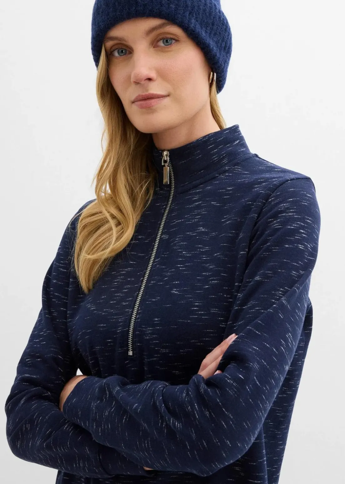 Sweatkleid mit Troyer