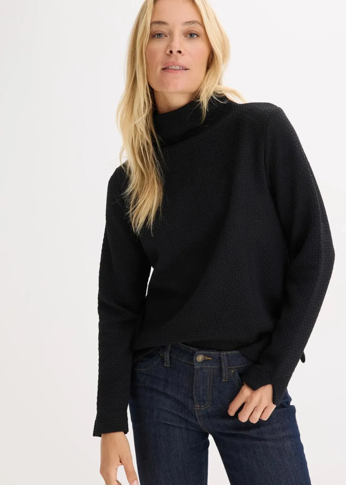 Sweatshirt mit Stehkragen