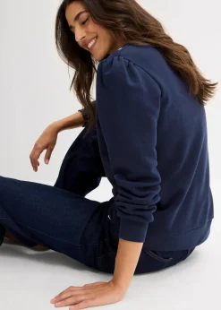 Sweatshirt mit Stickerei aus Baumwoll-Mix