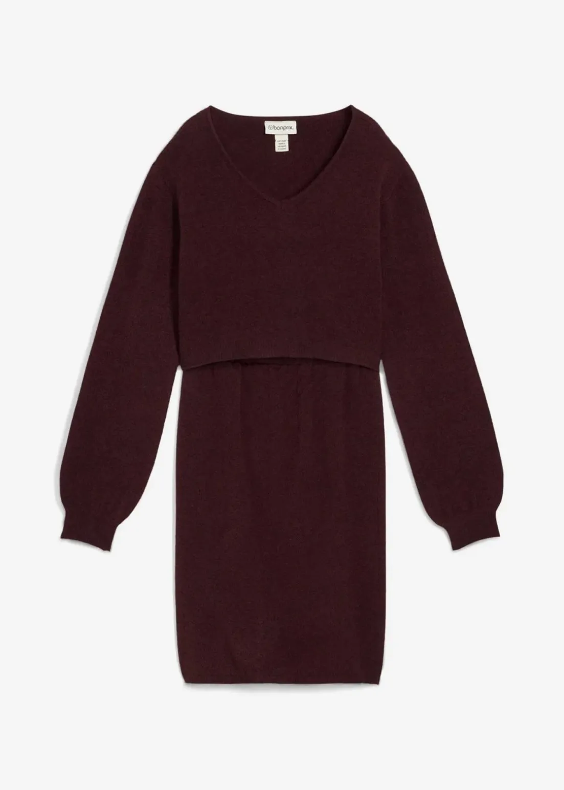 2-teiliges Umstands-Strickset aus Pullover und Rock