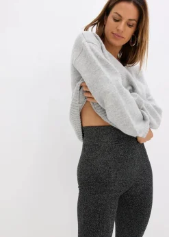 Thermo Fleece Strumpfhose aus Glitzergarn