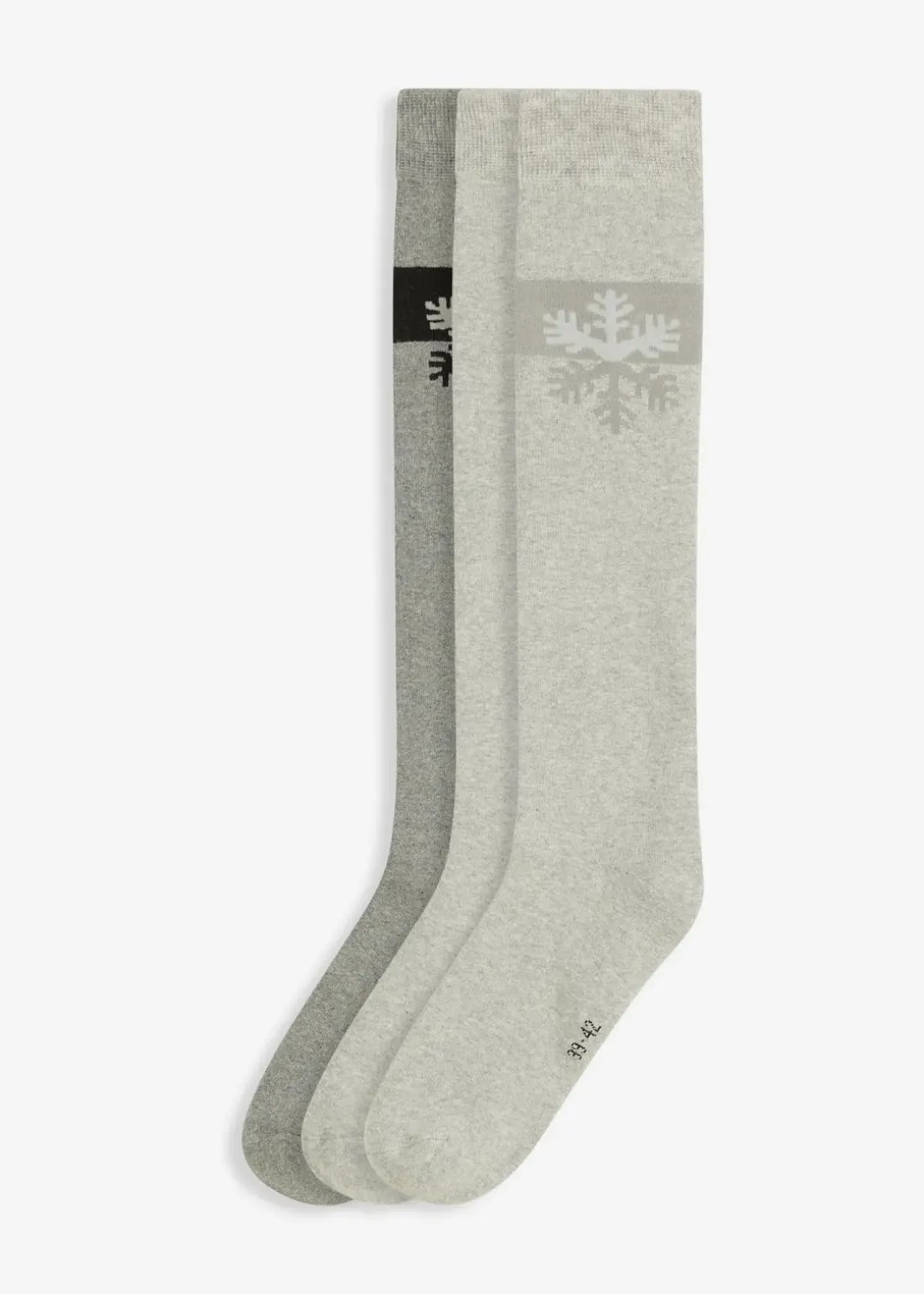 Thermo Kniestrümpfe mit weichem Innenfrottee mit Bio-Baumwolle (3er Pack)