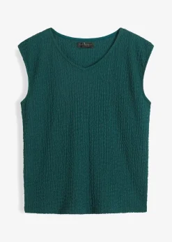 Top aus leichtem Crêpe