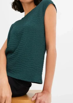 Top aus leichtem Crêpe