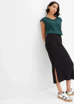 Top aus leichtem Crêpe