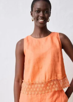 Top aus reinem Leinen