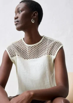 Top aus reinem Leinen