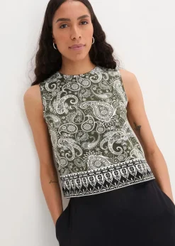 Top mit Muster aus Viskose