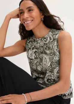 Top mit Muster aus Viskose