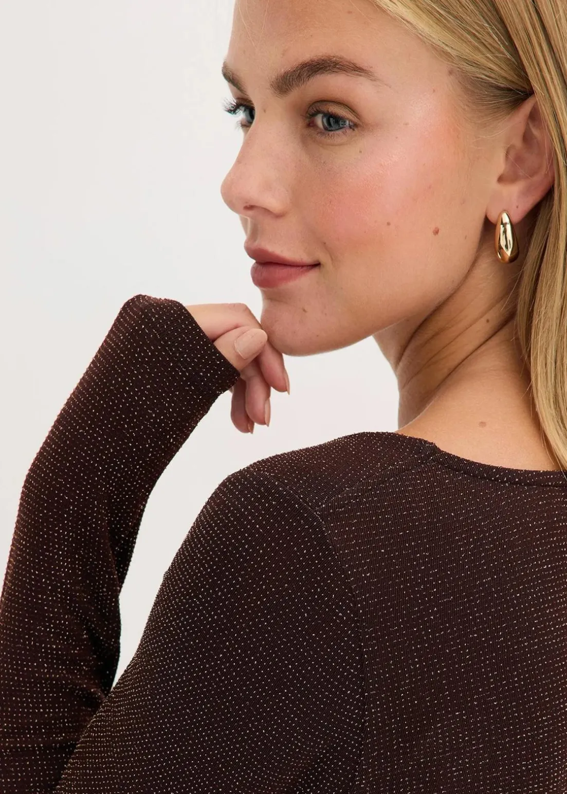 Top mit Wasserfallausschnitt