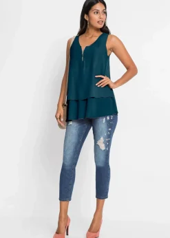 Top mit Zipper aus nachhaltige Viskose