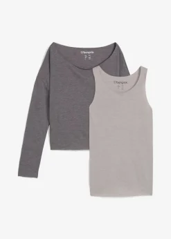 Top und Langarmshirt (2-tlg.Set) aus Jersey