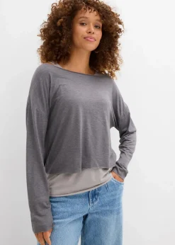 Top und Langarmshirt (2-tlg.Set) aus Jersey