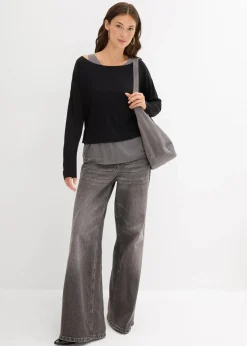 Top und Langarmshirt (2-tlg.Set) aus Jersey