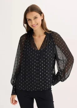 Transparente Schlupfbluse