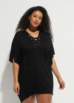 Transparente Strand Tunika aus Viskose