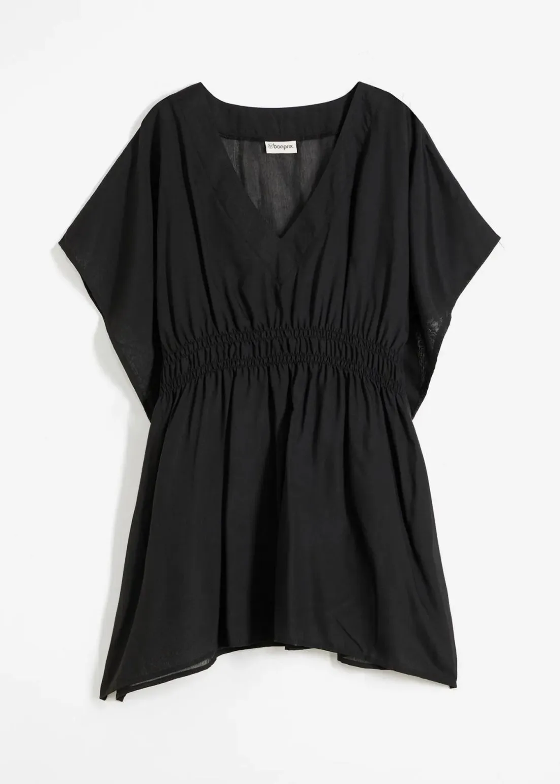 Transparente Strandtunika mit V-Ausschnitt