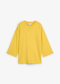 Trapezförmiges Shirt mit Seidenanteil