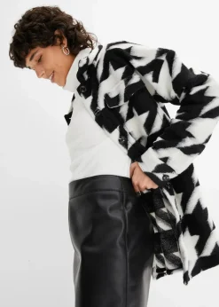 Trendiger Lederimitat-Bleistiftrock