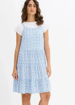 Trägerkleid aus fließender Viskose