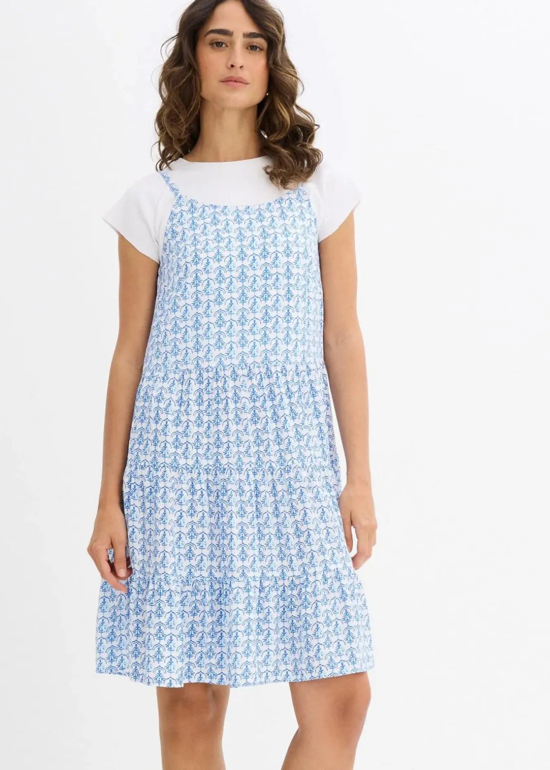 Trägerkleid aus fließender Viskose