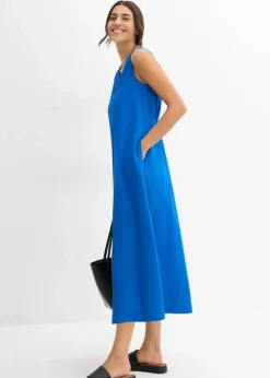 Trägerkleid aus fließender Viskose