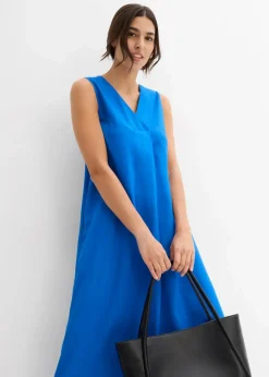 Trägerkleid aus fließender Viskose