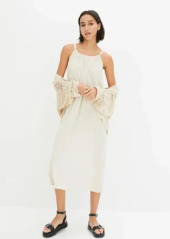 Trägerkleid aus leichtem Crêpe