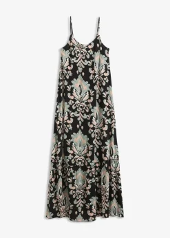 Trägerkleid aus strukturierter Viskose