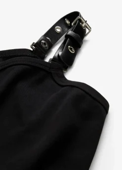 Trägerkleid mit Kontrastsaum