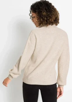 Troyer Pullover mit Ajourmuster