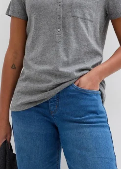 T-Shirt aus Baumwoll-Viskose-Mix