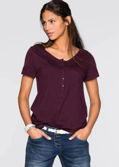 T-Shirt aus Baumwoll-Viskose-Mix