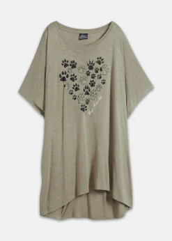 T-Shirt aus fließender Viskose