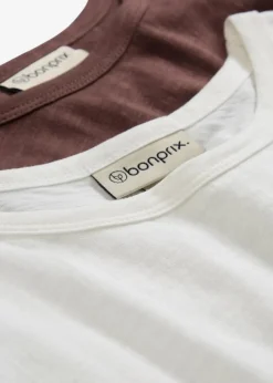 T-Shirt aus reiner Bio-Baumwolle, (2er Pack)