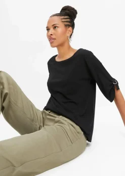 T-Shirt mit U-Boot-Ausschnitt