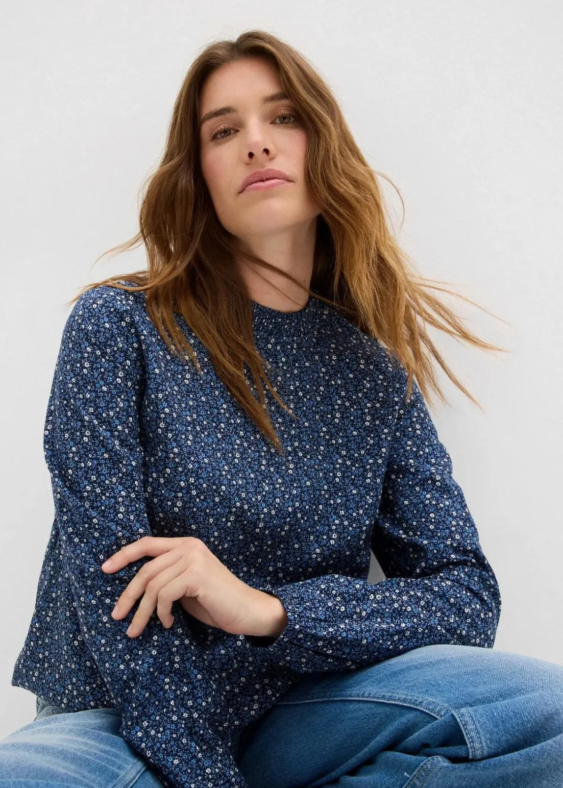 Tunika aus fließender Viskose