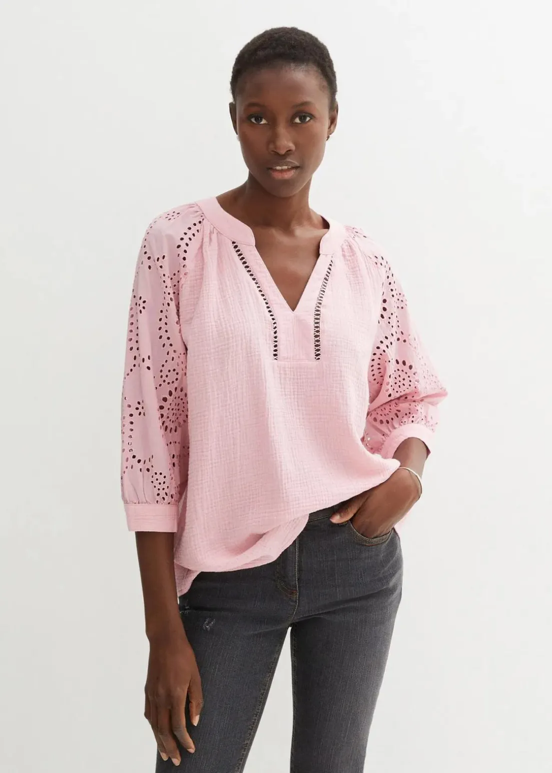 Tunika aus luftigem Musselin