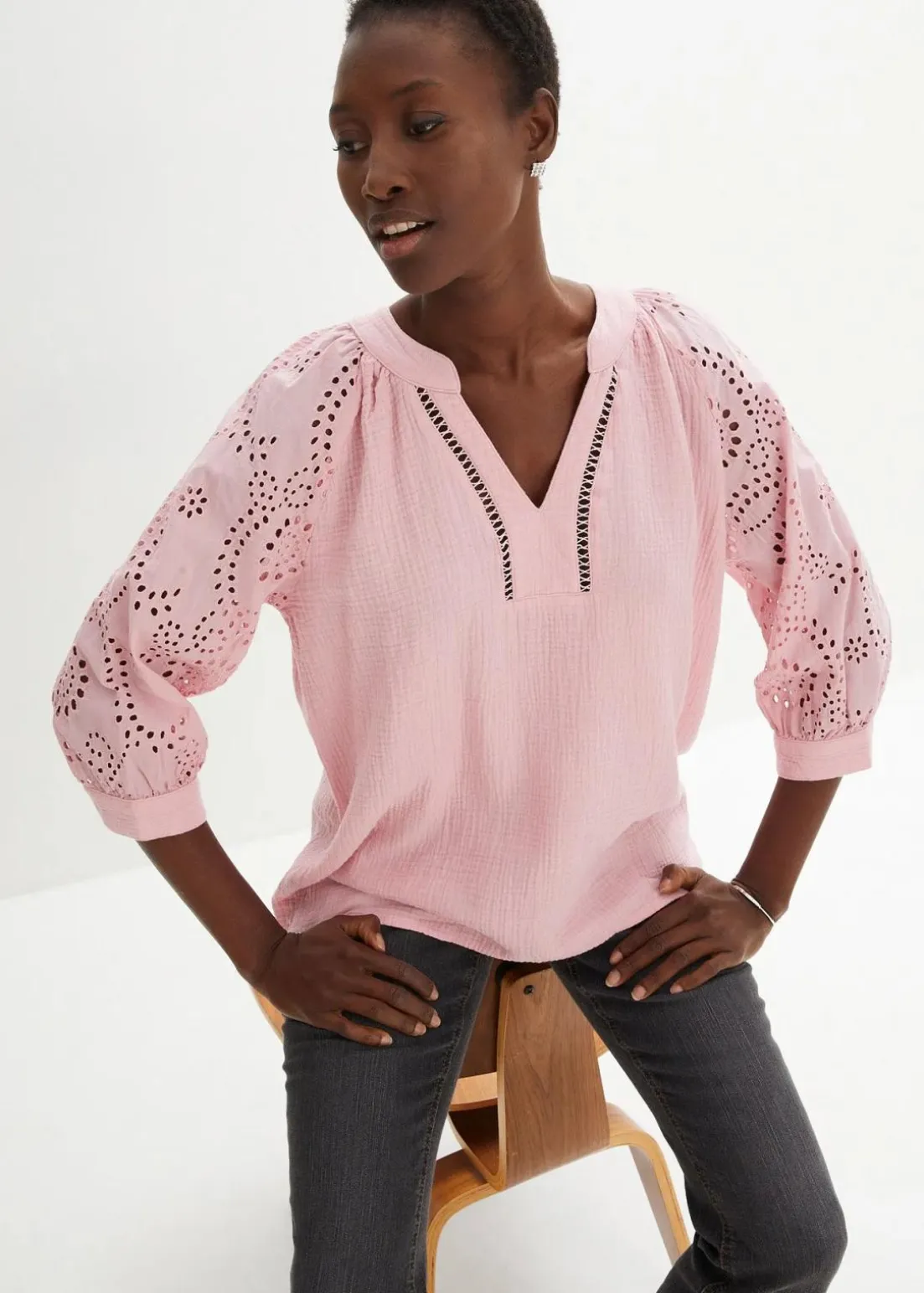 Tunika aus luftigem Musselin