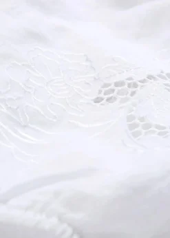 Tunika aus reinem Leinen, mit Lochstickerei